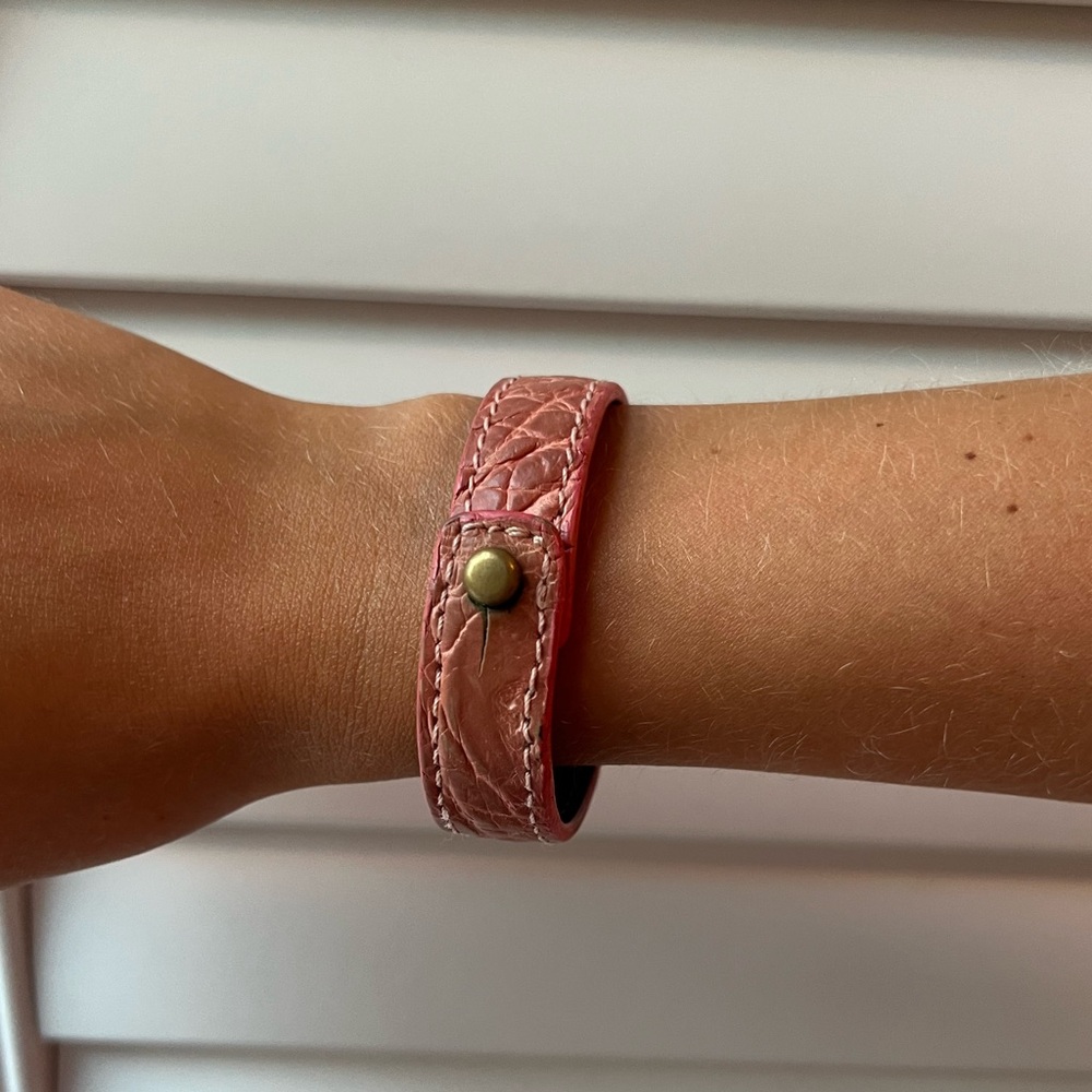 Pink Leather Blair’s Belts Bracelet